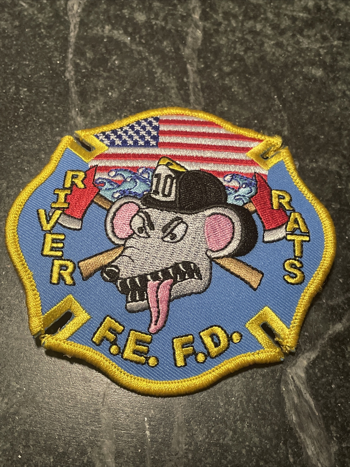 Fort Eustis VA River Rats Fire Dept Patch Iron On 4” Rare Ladder Rescue ...