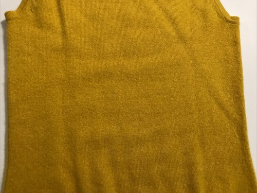 EUC Sutton Cashmere Women's XS Sleeveless Turtleneck Sweater Vest Yellow - Picture 14 of 14