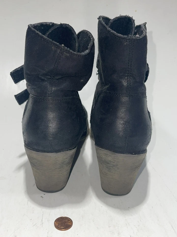 Botas clásicas retro boho con hebilla negra de gamuza Rocket Dog para mujer talla 9 M Foto 4 de 4