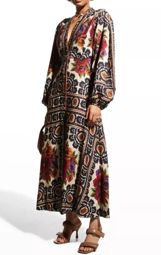 FARM Rio FLOWER TAPESTRY Maxi DRESS, FLOWER TAPESTRY / XS