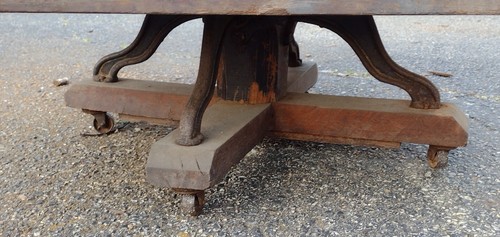 Huge Antique Danner Revolving Bookcase Project 5' Slanted Top Library ...