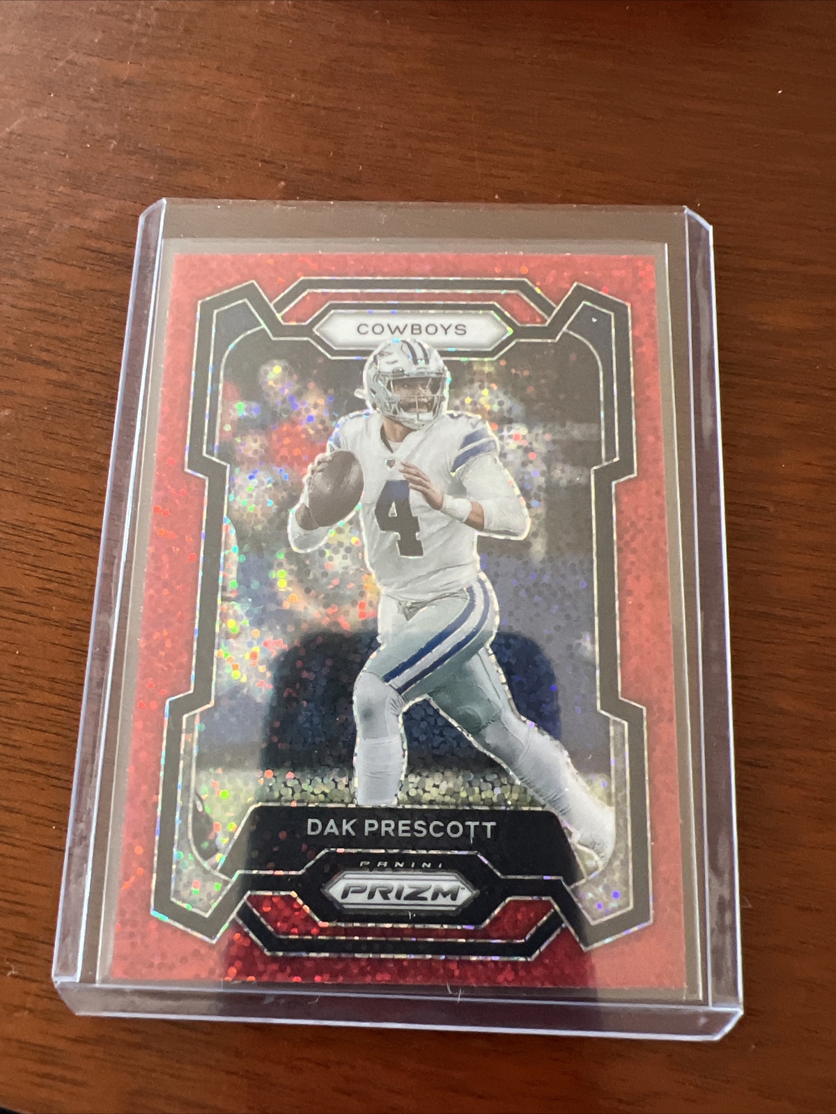 2023 Panini Prizm #73 Dak Prescott Red Sparkle Prizm SP
