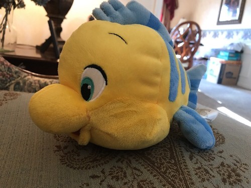 Disney Store Little Mermaid Flounder Yellow Fish Plush 10" Stuffed Animal #ZZ - Imagen 2 de 9