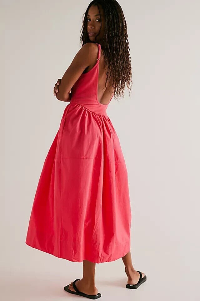 Midi Dress River Island Pink Dress Sale NEW Staud Calypso Dress