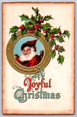 K18/ Santa Claus Merry Christmas Postcard Jolly 169