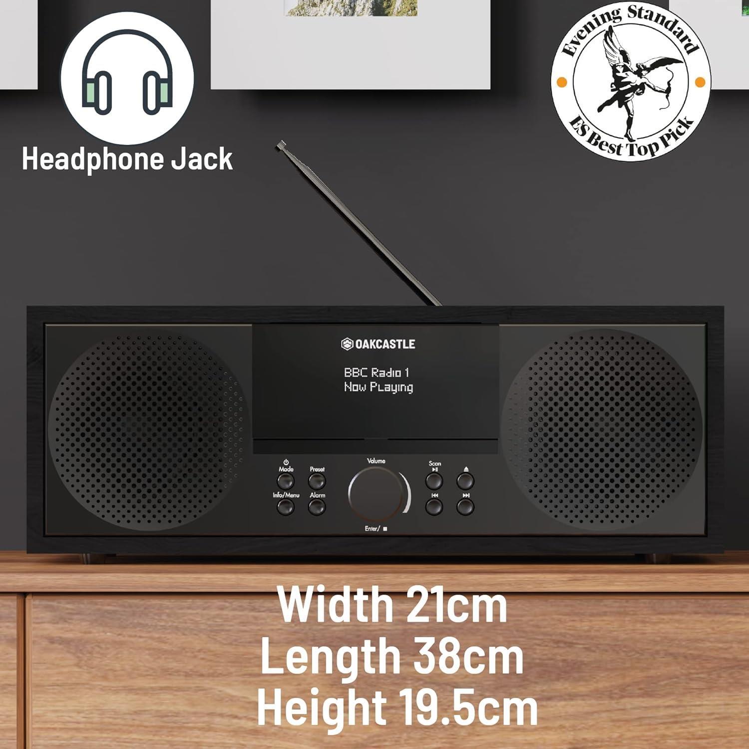 DAB500 CD Player, FM and DAB+ Digital Radio Bluetooth, Mains Powered