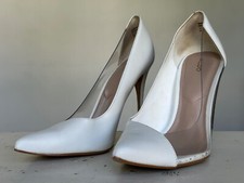 Aldo Mermaid-100 White Clear Lucidite Stiletto Pumps