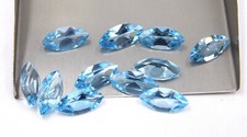 6X12 MM Natural Blue Topaz Marquise Cut Lot Loose Gemstone For Jewelry P-1982