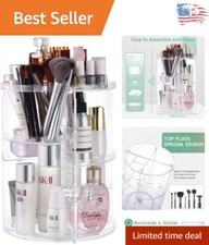 Sturdy Cosmetic Shelf with 360 Rotation  Washable Trays - Ideal Gift Choice