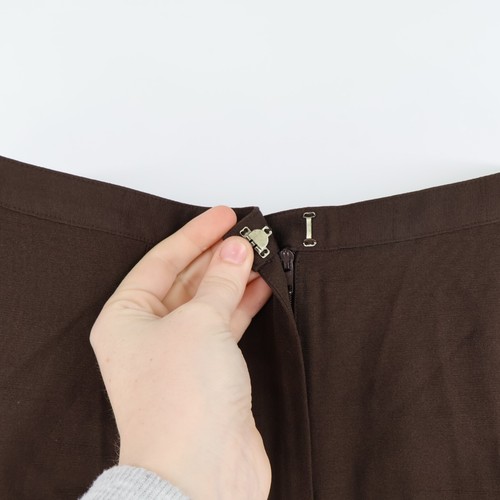 Norton McNaughton Dress Pants Womens Sz 8 Brown Stretch Waist High Rise Straight - Picture 6 of 7