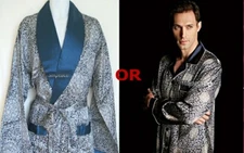 5-Day Delivery Mens MATCHING Silk Satin Pajamas Set OR Silk Satin Robe Lounge PJ