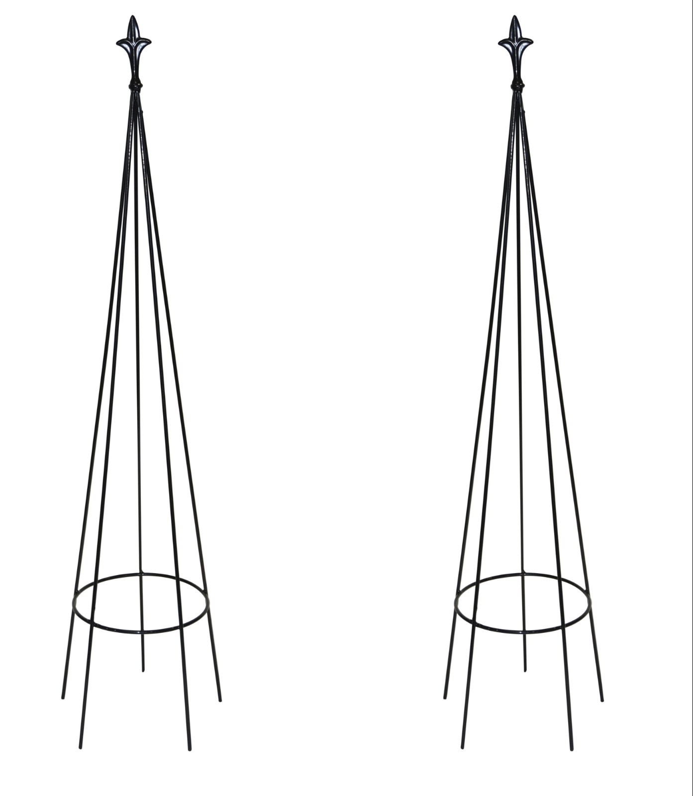 Garden Metal Obelisks Patio Climbing Rose Plant Flower Veg Supports 120cm  2Pcs