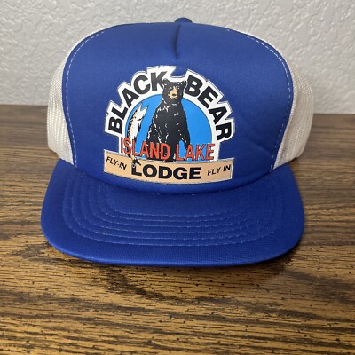 Black Bear Island Lake Fly in Lodge Ontario Canada Hat Cap Mesh Trucker