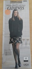 Image of Charnos Fuller Figure Sheer Tights Champagne XL (Hips 46-52) 15 Den Smooth Knit