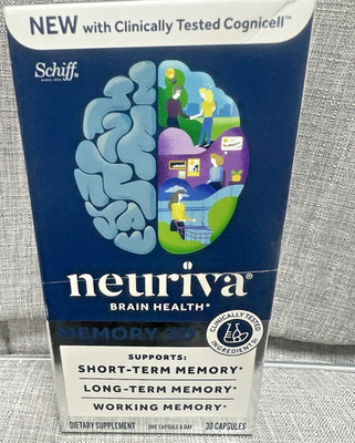 SCHIFF Neuriva Memory 3D Brain Health Nootropic S&L Term&Working AUTHENTIC 6/27