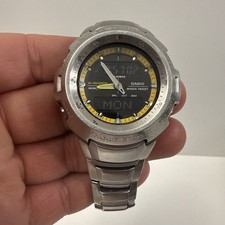 VTG G-Shock Casio G-741D Dual Display Digit-Analog Racing Yellow Dial-READ DESC.