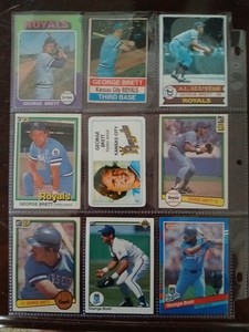HOF George Brett Baseball Card Collection