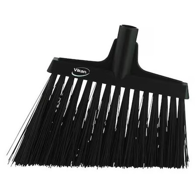 Vikan 29149 11 51/64 In Sweep Face Angle Broom, Stiff, Synthetic, Black
