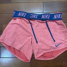 Nike Girls Dri-Fit Training Shorts Size Extra Small Orange
