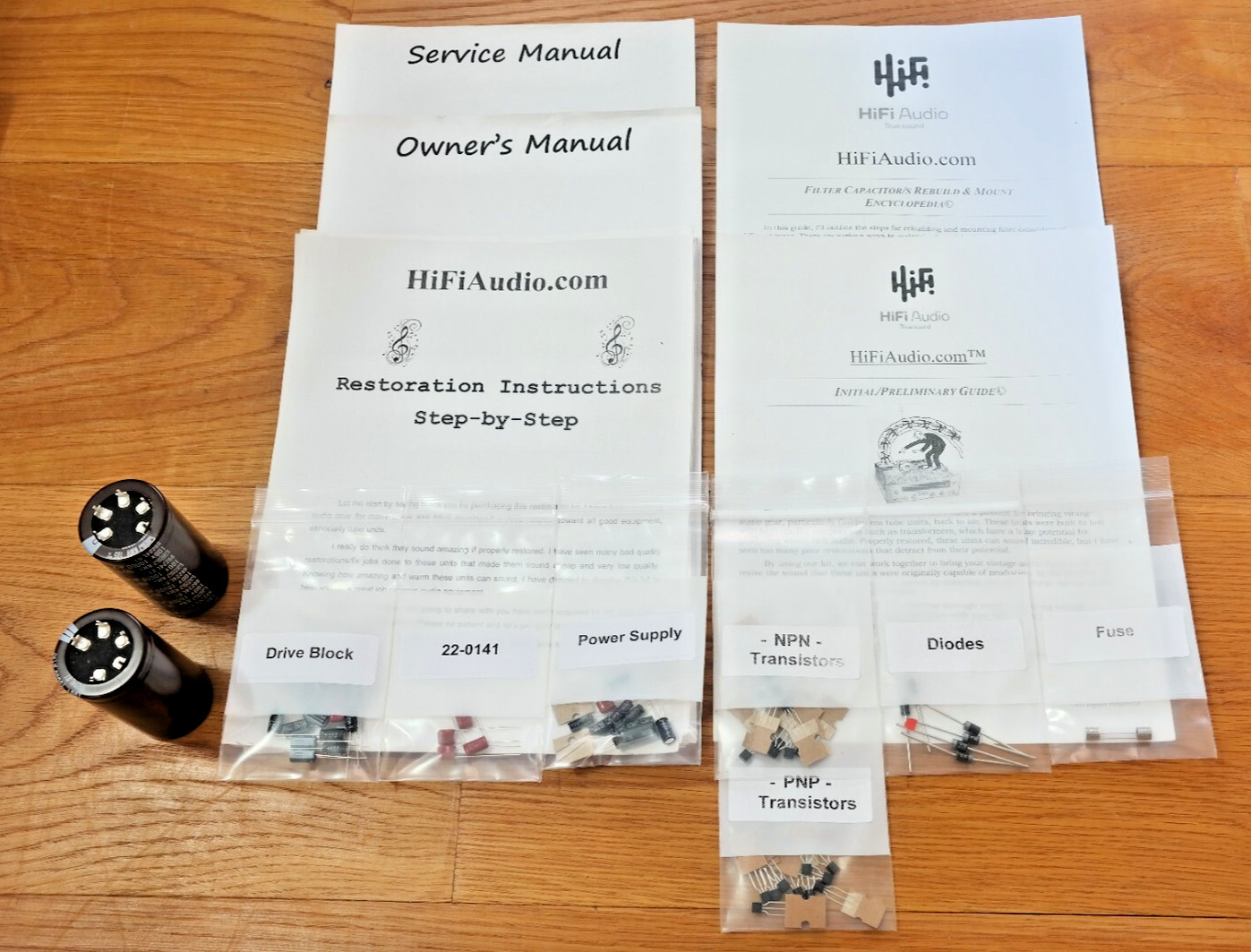 SAE 2200 Amplifier Restoration Kit repair upgrade recap filter capacitor