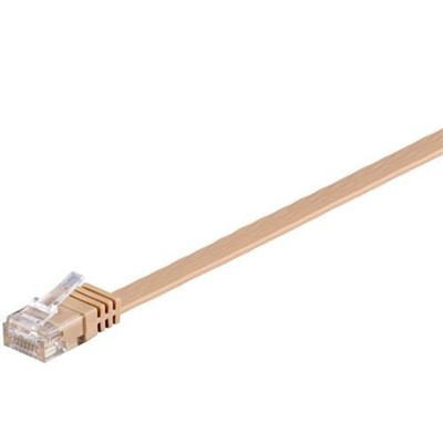 Goobay CAT FLAT 6-0150 U/UTP HELLBRAUN 1.5m CAT 6 Netzw # 95882