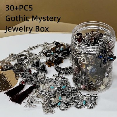 Mystery Jewelry Jar Gothic Witchy Boho Jewelry Gift Set Mixed