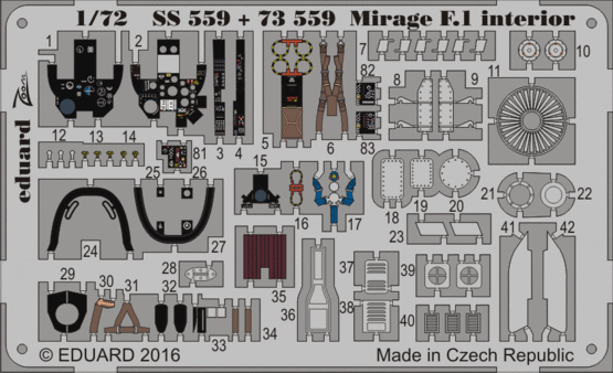 Eduard ED73559 1:72 Dassault_Mirage F.1CG
