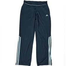 Adidas Black Track Pants with white Stripes