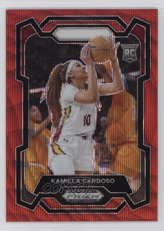 2024-25 Panini Prizm Draft Picks Red Wave Prizm Kamilla Cardoso #59 1o2