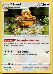 Bibarel 121/172 Brilliant Stars Rare Deck Exclusive