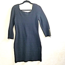Banded Black Dress INC International Concepts Women's L  zippered