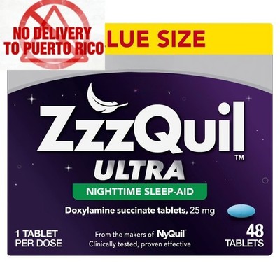  ZzzQuil Nighttime Sleep Aid Ultra Tablets, Doxylamine 25mg Sleeping Pills