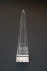 Vintage Waterford Obelisk Monument Crystal Paperweight/Award Signed w/Base 7.75"