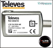Filtro Antenna Tv soppressione dei segnali Lte 5G Attenuazione 25dB Televes