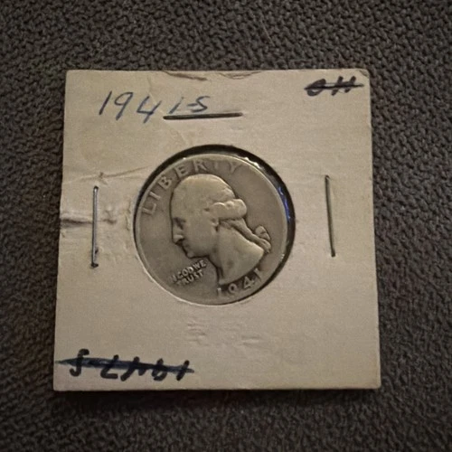 1941-S Silver Washington Quarter (Circulated) - (#3020) Very Fine Condition