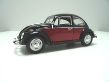 + VOLKSWAGEN VW Käfer 1200 Modellauto Kinsmart 1:24 rot-schwarz KT7002C