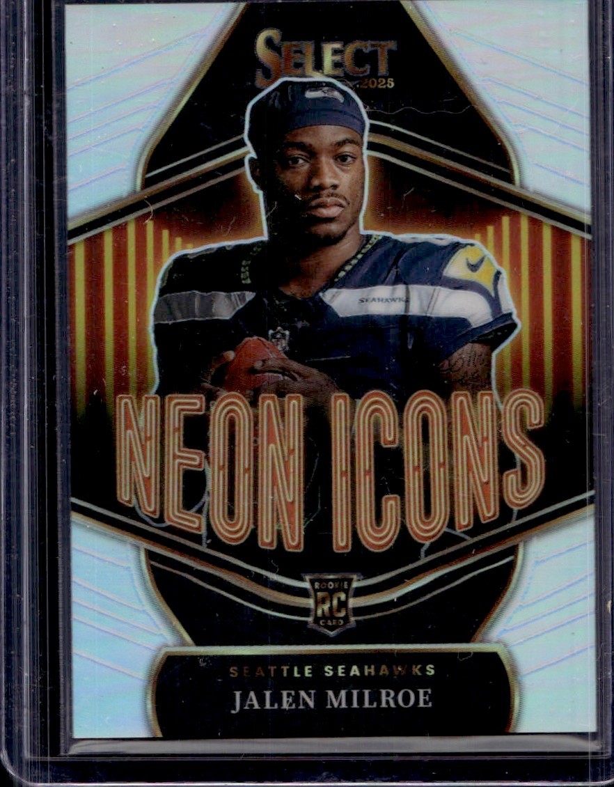 2025 Panini Select- Neon Icons- Silver Prizm- Jalen Milroe #23 (RC)