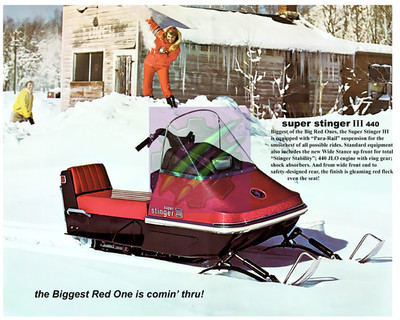 1972 Scorpion Super Stinger III 440 Snowmobile Brochure Print 8x10 DNP Media