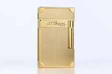 S.T. Dupont Vintage ST Dupont Ligne 2 Lighter Gold Malletier New With Box