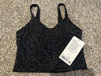 NWT Lululemon Align Tank SZ 8 WLTD Wild Thing Deep Coal black/grey Nulu