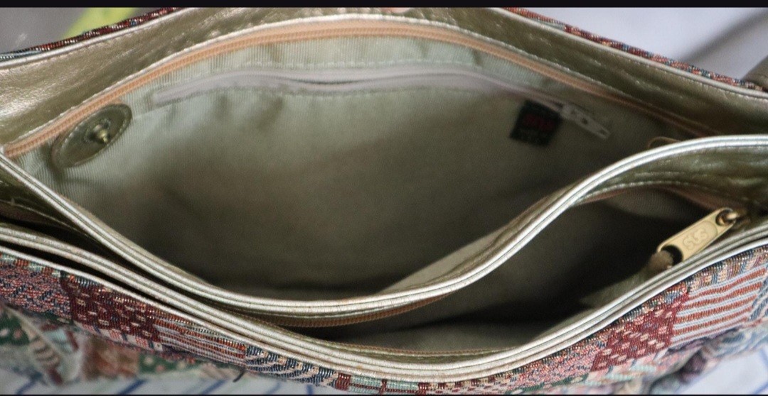 SAS Patchwork Multicolor Shoulder Bag with Metall… - image 3