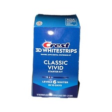 Crest 3D White Classic Vivid Teeth Whitening Strips Starter Kit, 25 Strips