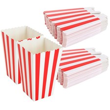 50PCS Popcorn Boxes 2x2.7x4.5 Inch Paper Popcorn Bags Small Popcorn Favor Boxes