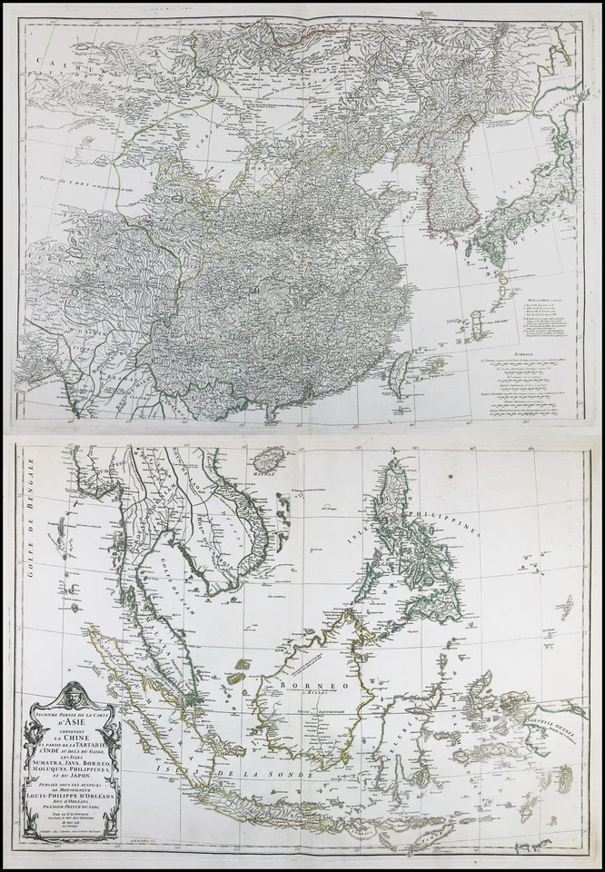 China Korea Indonesia Japan Asia d'Anville map Karte Kupferstich engraving 1752 - Bild 1 von 1