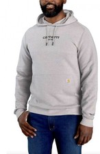 Carhartt Men's Force Relaxed Fit Logo Graphic Sweatshirt Grey Size Large NEW