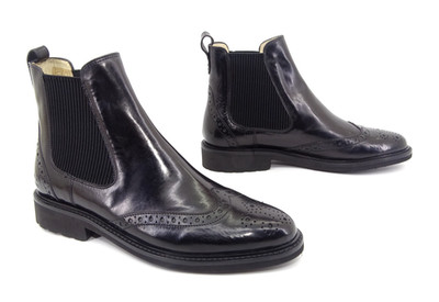 Melvin & Hamilton Selina 29 Chelsea Stiefelette Boots Damen Leder Schwarz Gr. 43