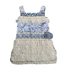 VTG Flapper Tassel Dress Shirt Beaded Sequin Fringe Gatsby Party Cocktail