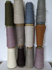 1.1kg natural colours bundle 2 Ply 100% Wool Yarn. Knitting Weaving Crochet 