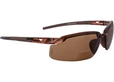 Radians 2911715 Crossfire ES5 Bifocal Safety Glasses, Crystal Brown, 1.5 Diopter