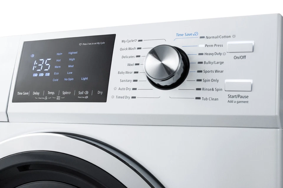 Summit SPWD2202 White 24"W 2.7 Cu. Ft. Front Loading Washer/Dryer Combo - Image 4 of 4